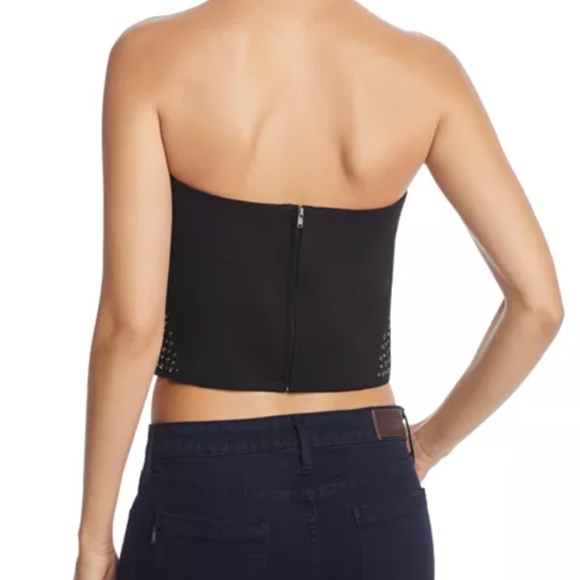 Ramy Brook Black Studded Crop Top - Picture 2 of 6